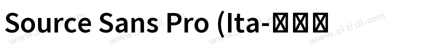 Source Sans Pro (Ita字体转换